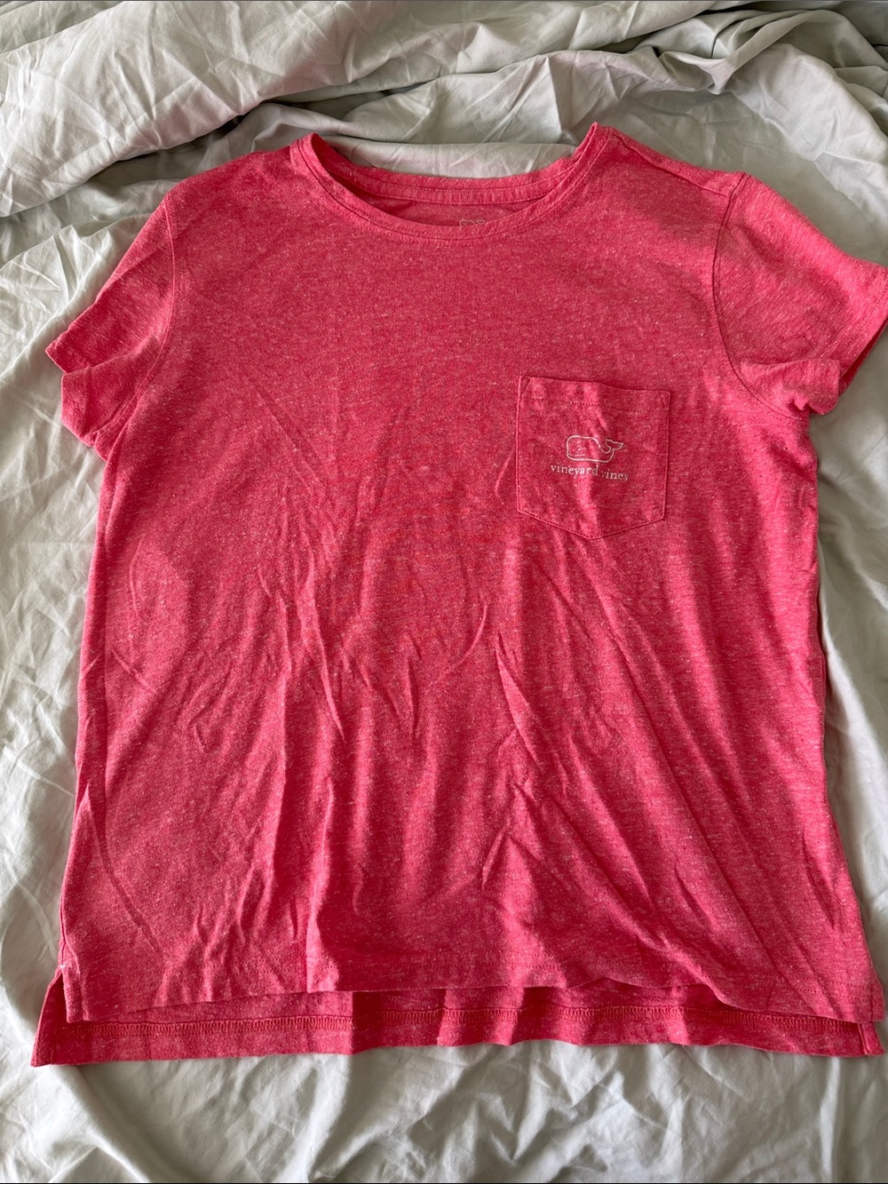 Vineyard Vines womens' Heather Raspberry Short Sleeve Pocket Tee - Pink
